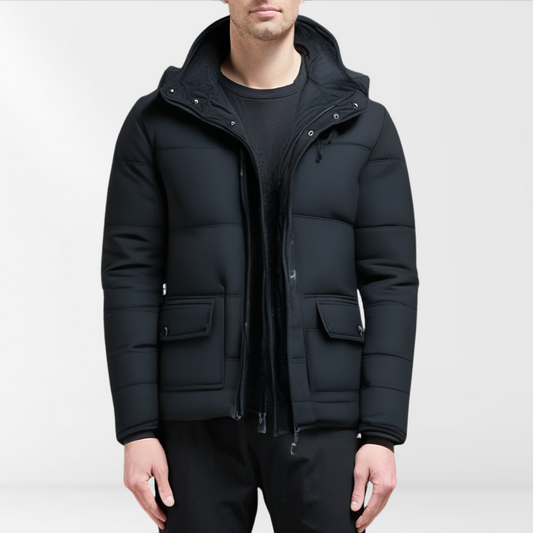 Tyrone – Herren-Wintermantel in Schwarz
