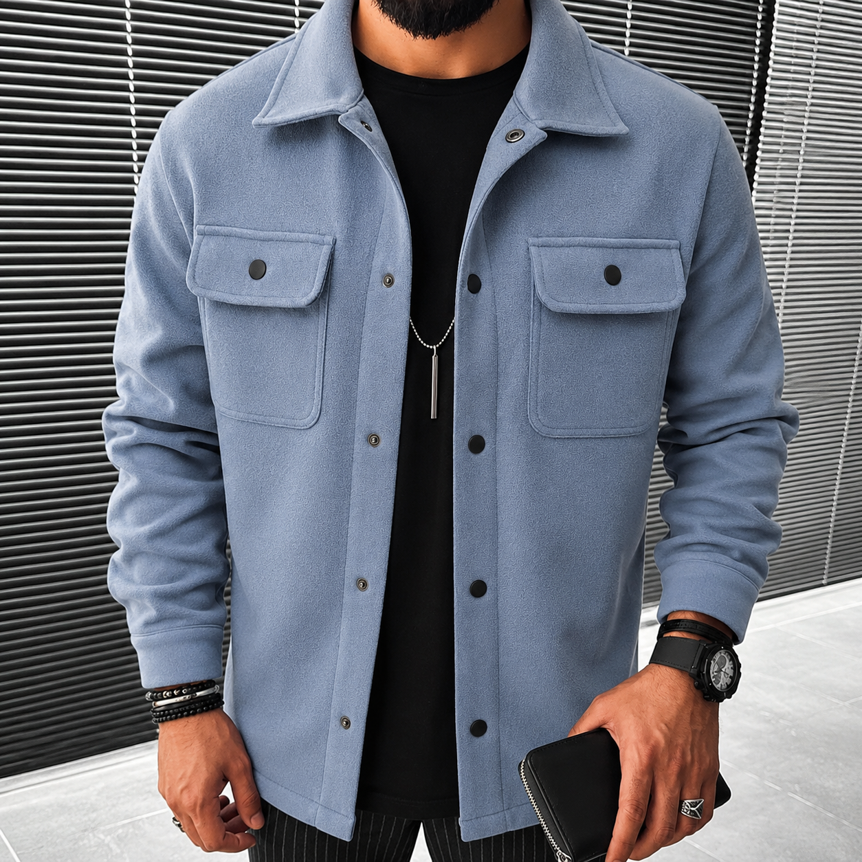 Finn - Komfortables Herren-Overshirt mit Knöpfen