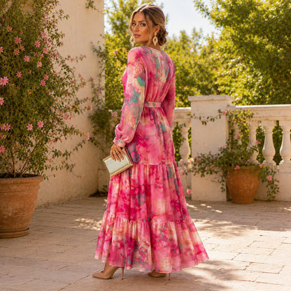 Carroll - Langes Kleid mit Blumenmuster
