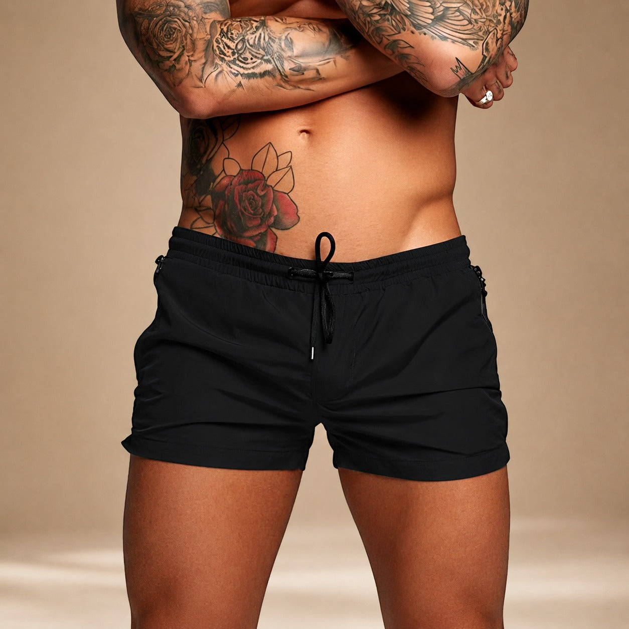 Galvan - Bequeme Slim Fit Shorts