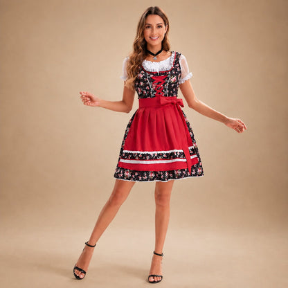 Angela - Elegantes Oktoberfestkleid mit Blütendesign