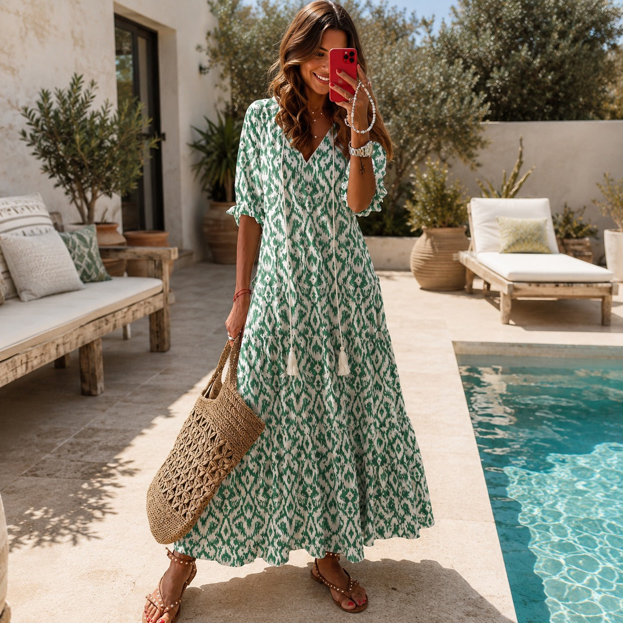 Lindsay - Luftiges Boho-Kleid mit Rüschen