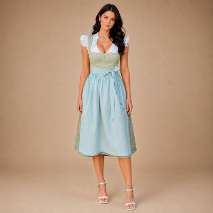 Evelyn - Luftiges Midikleid für das Oktoberfest mit kurzen Ärmeln