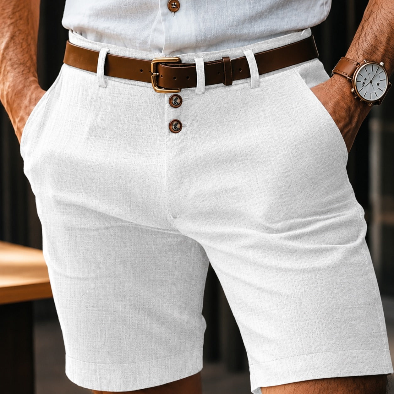 Herbie - Lässige Hose mit Knopfdetails