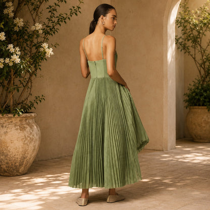 Elissa - Elegantes Midi-Kleid mit Plissee