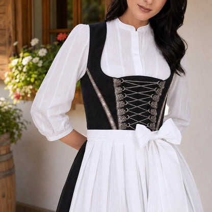 Nina - Trendiges Oktoberfestkleid mit langen Ärmeln