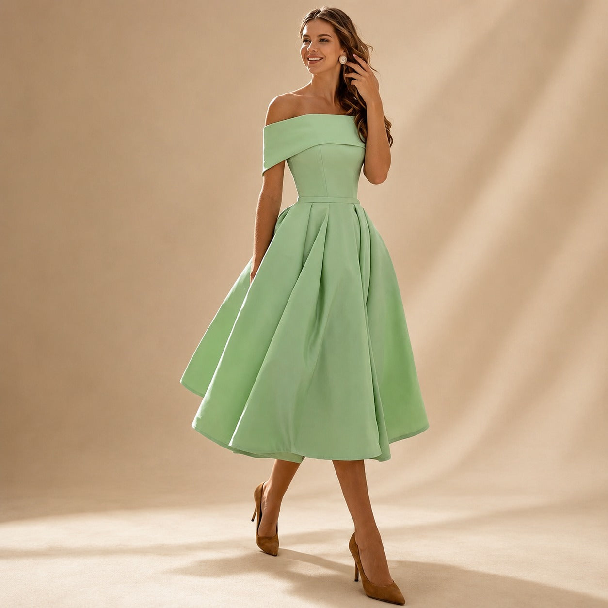 Erika - Schickes Kleid mit freien Schultern