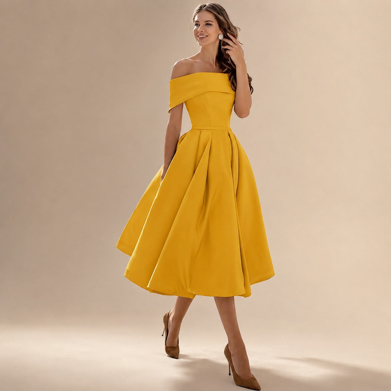 Erika - Schickes Kleid mit freien Schultern