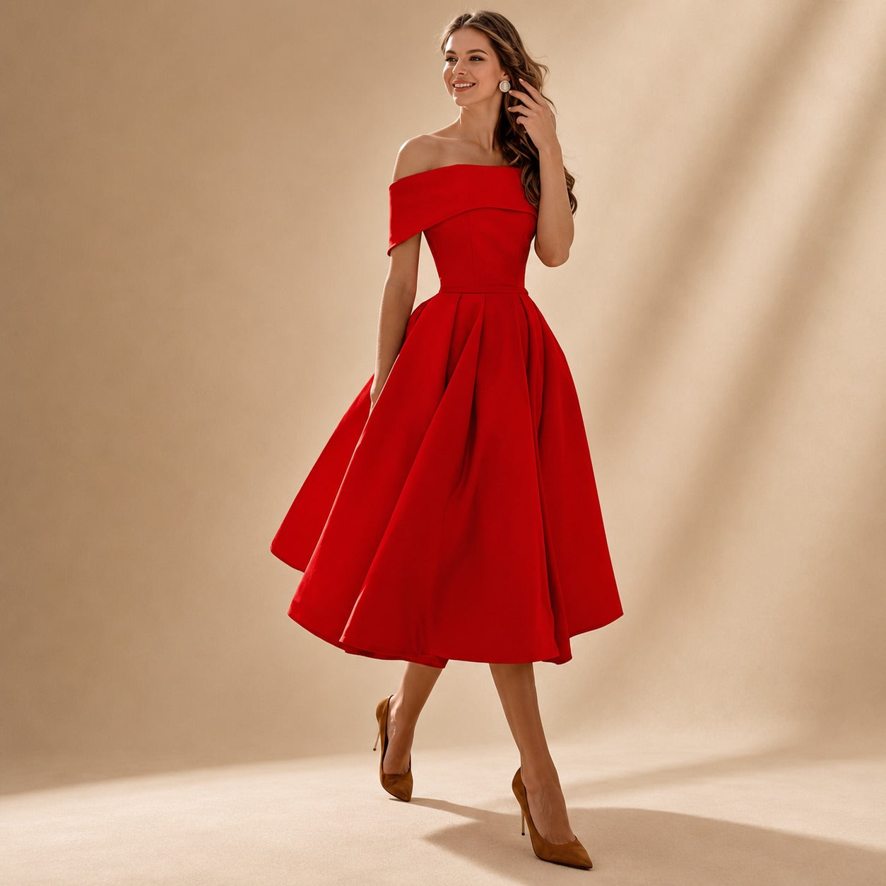 Erika - Schickes Kleid mit freien Schultern