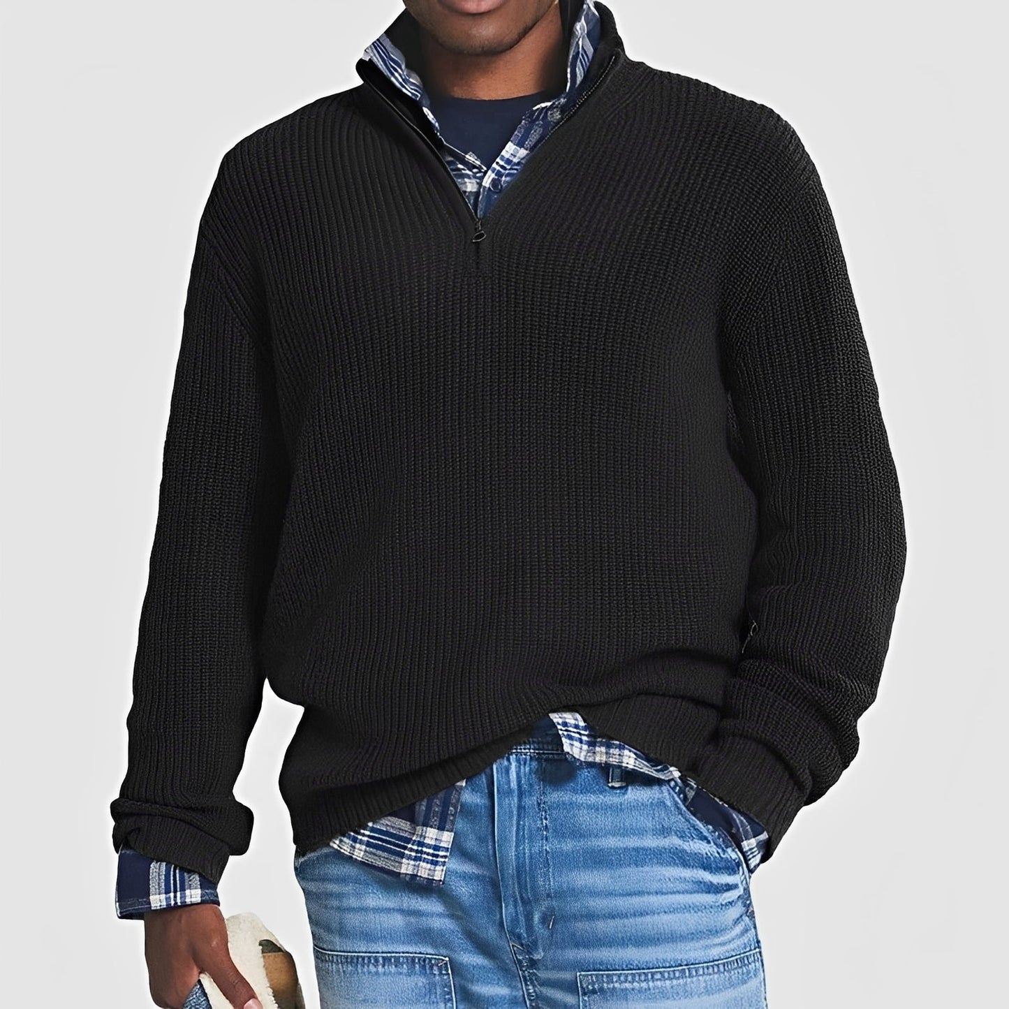 Sean - Herren-Pullover mit Zipper