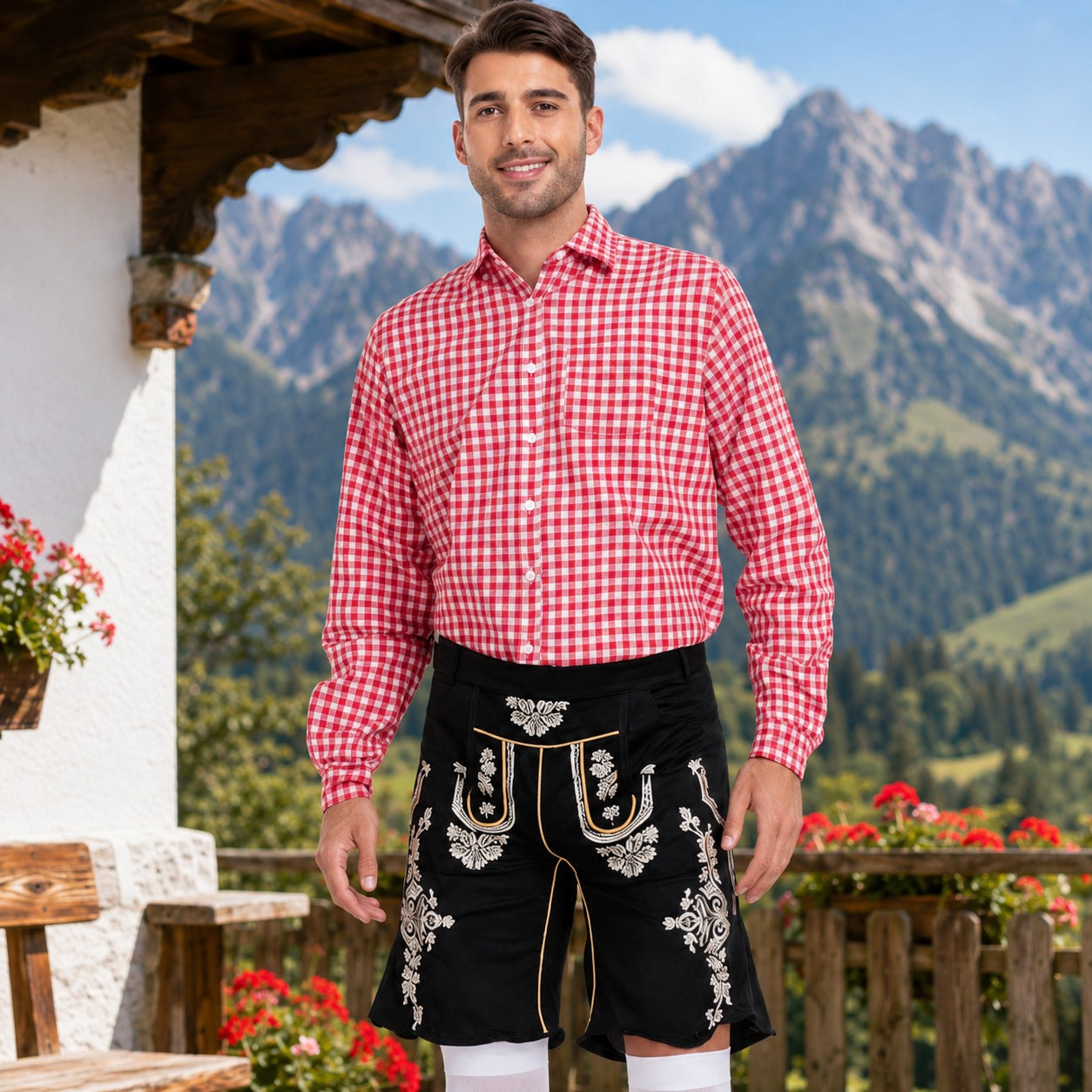 Alexis - Stylisches Hemd mit Karomuster für das Oktoberfest