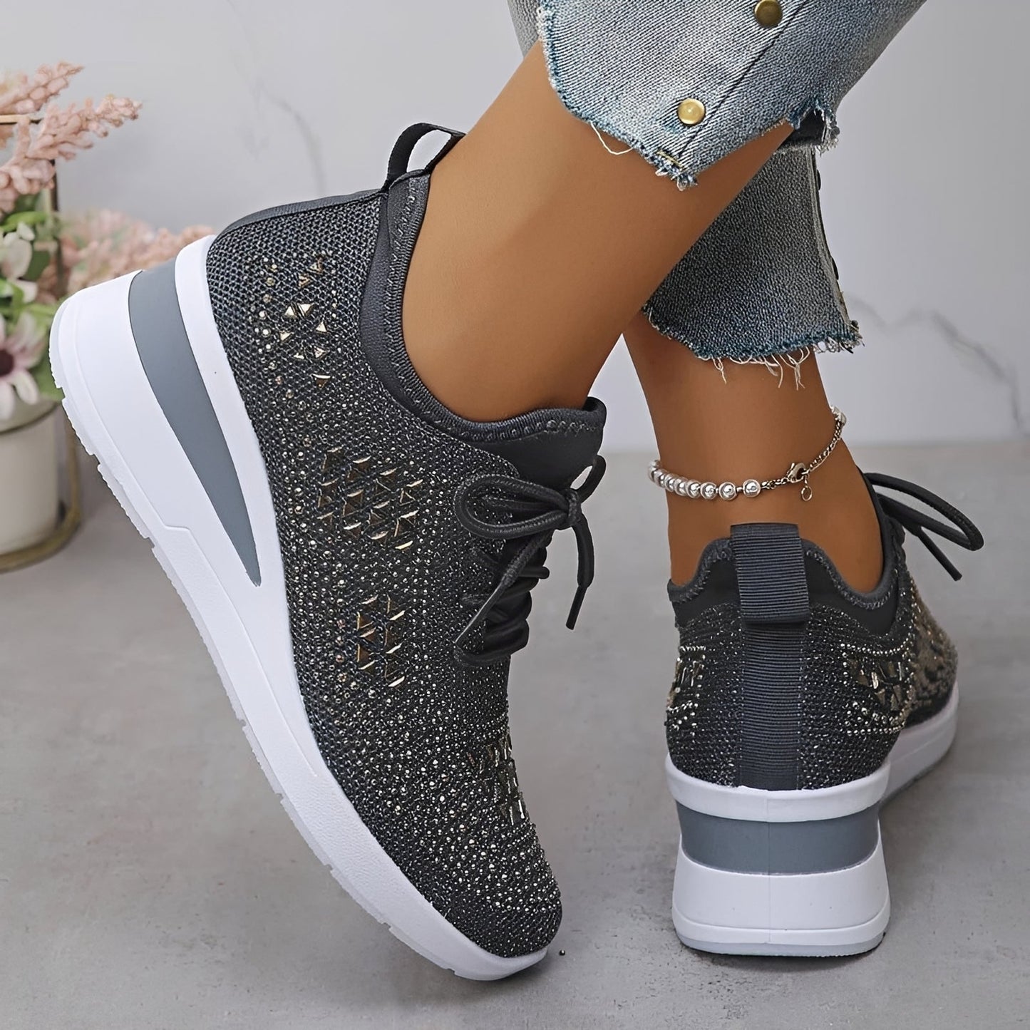 Elodie - Stylische und bequeme Sneakers mit schimmernden Details