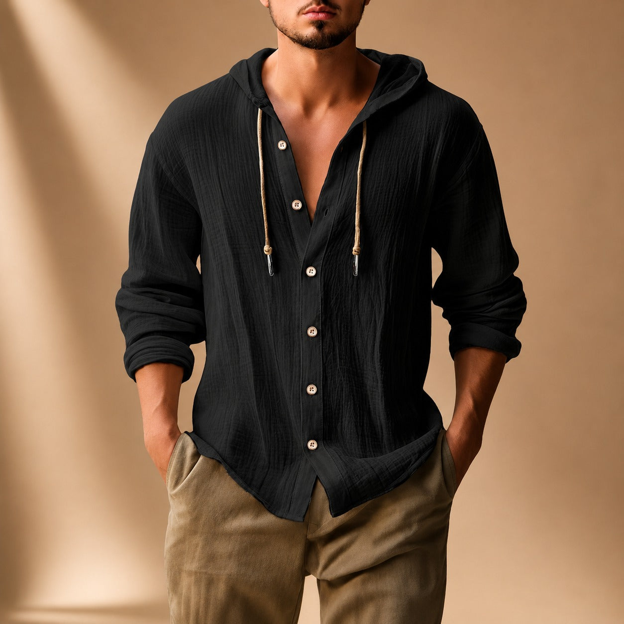 Kayne - Komfortables Langarmshirt mit Kapuze