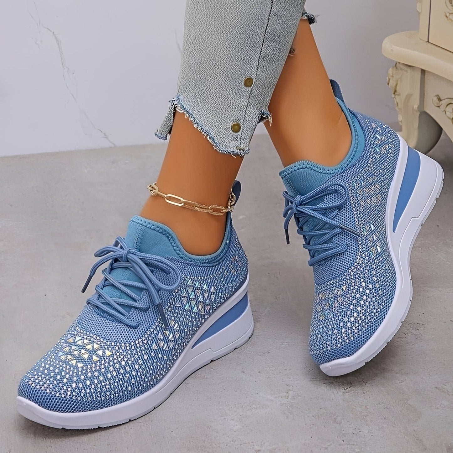 Elodie - Stylische und bequeme Sneakers mit schimmernden Details