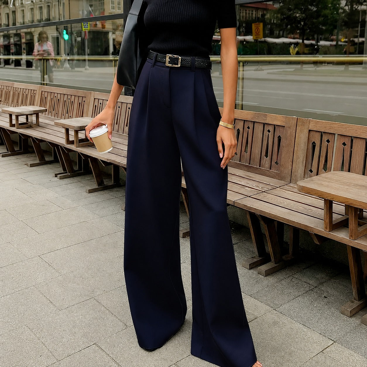 Marlene - Weite Hose ohne Gürtel