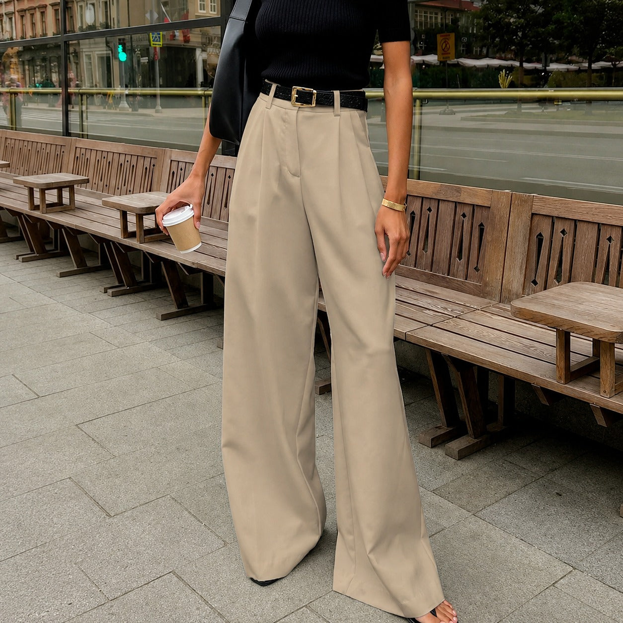 Marlene - Weite Hose ohne Gürtel