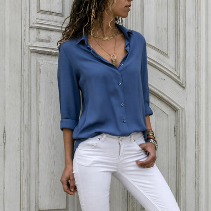 Aiah - Luftige Bluse mit V-Ausschnitt