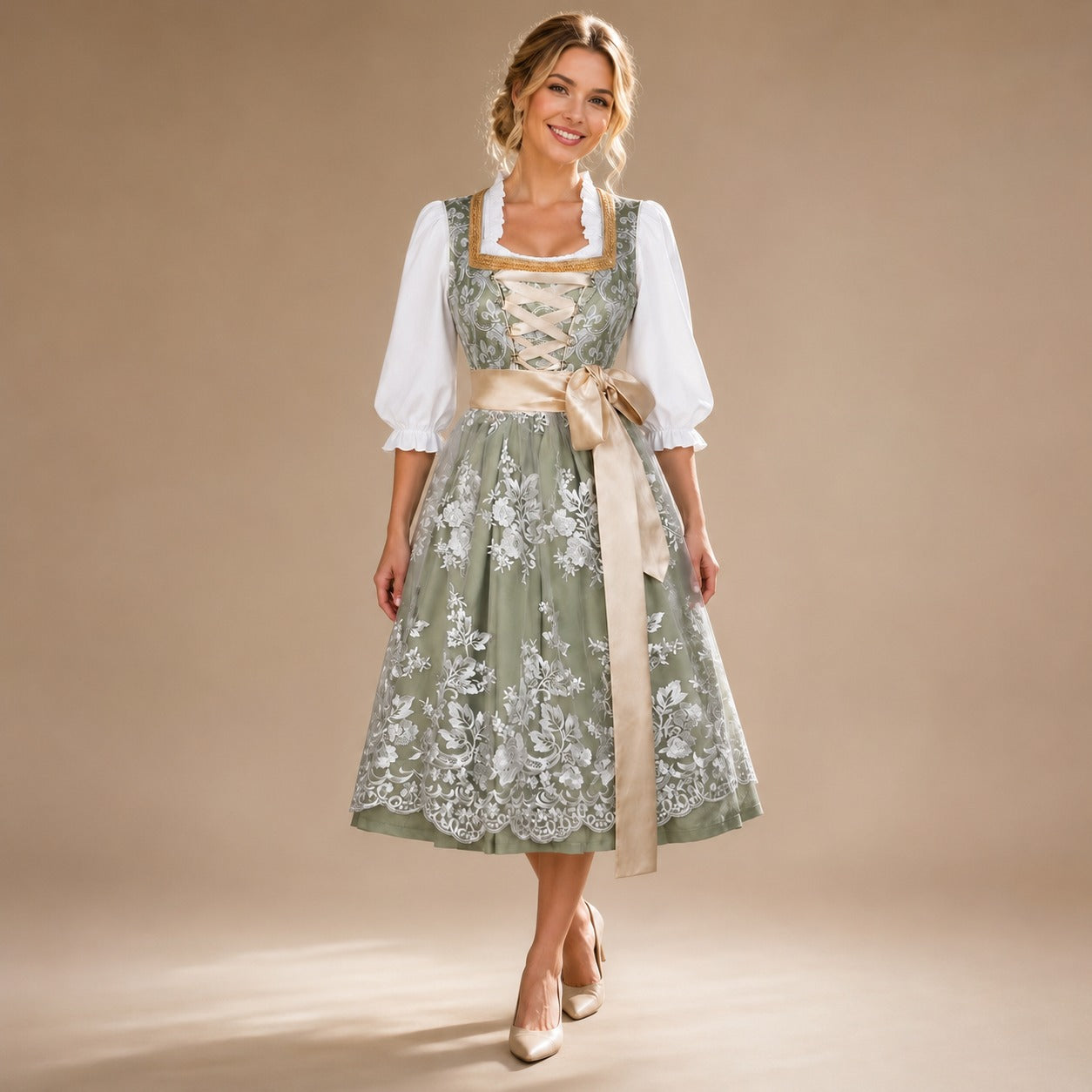 Kathleen - Stilvolles Langarm-Set für das Oktoberfest