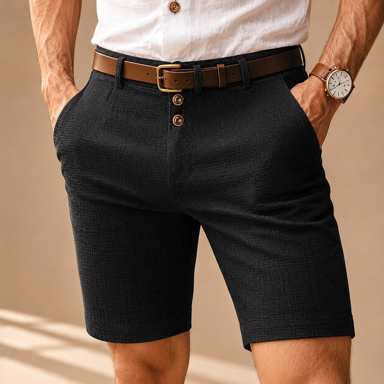 Herbie - Lässige Hose mit Knopfdetails