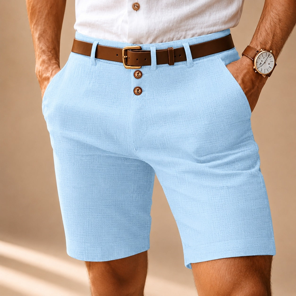Herbie - Lässige Hose mit Knopfdetails