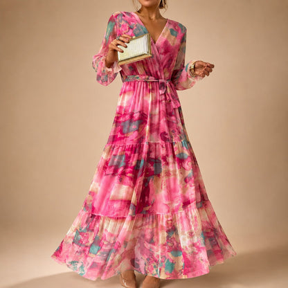 Carroll - Langes Kleid mit Blumenmuster