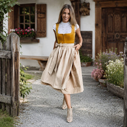Jazmine - Traditionelles Oktoberfestkleid mit kurzen Ärmeln