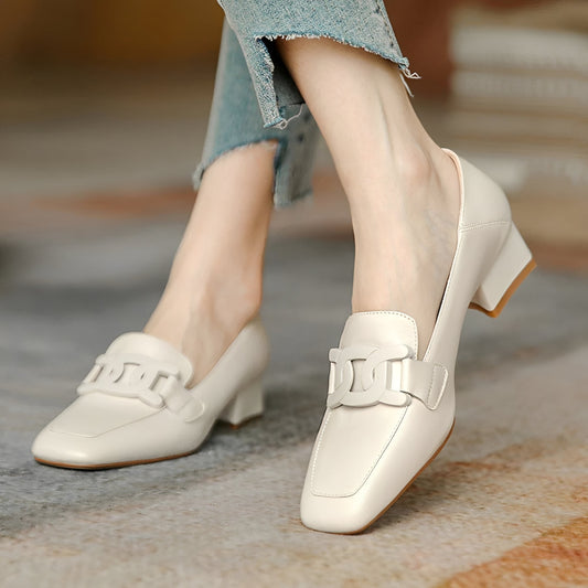 Maisha - Stylische Mokassin-Absatzschuhe