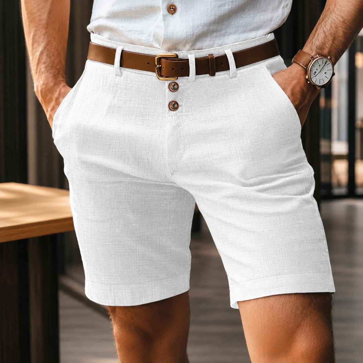 Herbie - Lässige Hose mit Knopfdetails