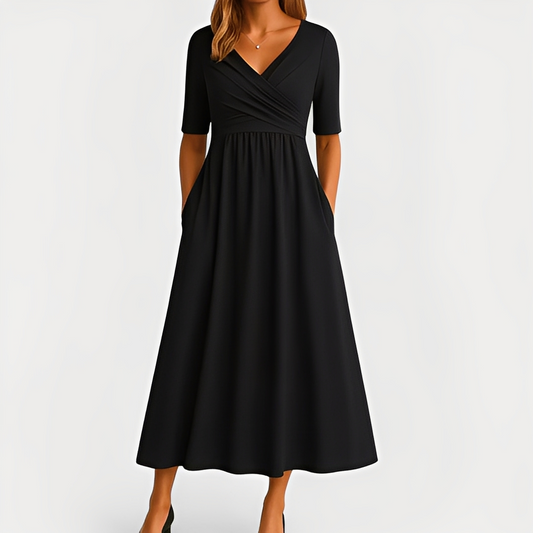 Maïka - Schickes Kleid mit V-Ausschnitt für Frauen