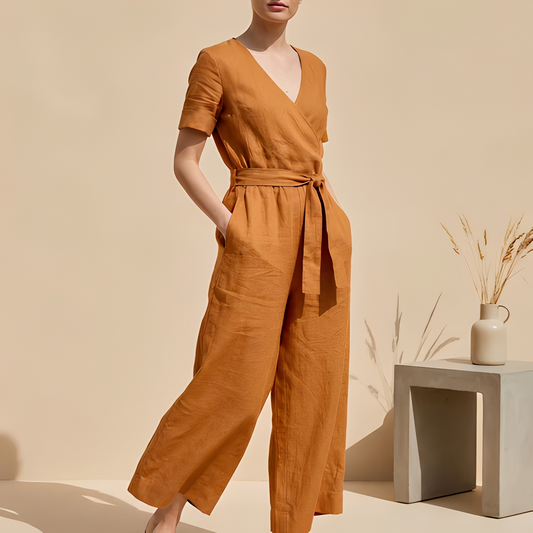 Charliya - Eleganter Overall mit Bindung vorne für Damen