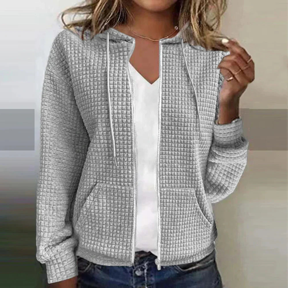 Kristel – Cardigan im Waffelstrick