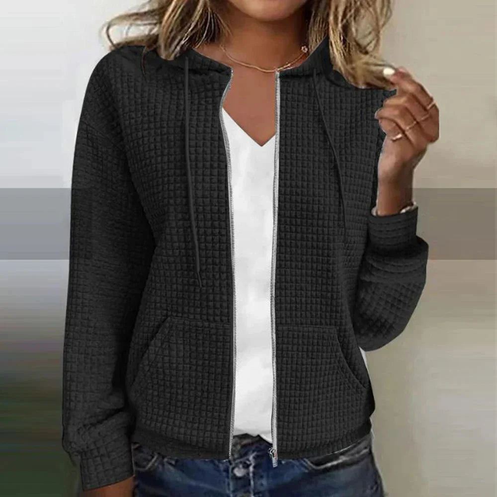Kristel – Cardigan im Waffelstrick
