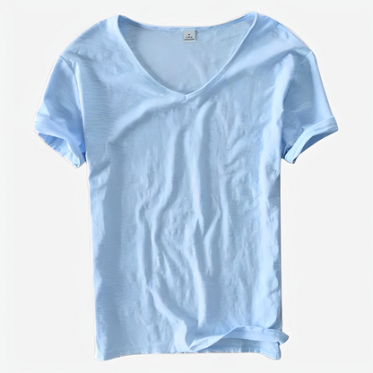 Jayson - Weites Sommer-T-Shirt mit V-Ausschnitt für Herren