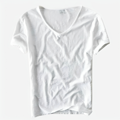 Jayson - Weites Sommer-T-Shirt mit V-Ausschnitt für Herren
