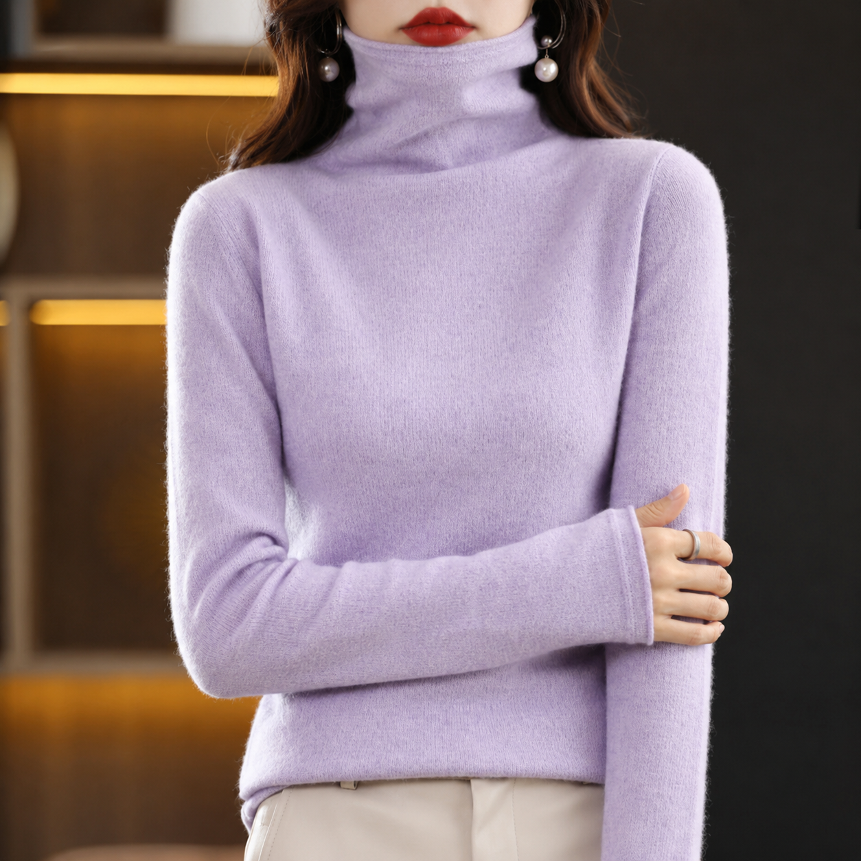 Akainu - Eleganter Rollkragenpullover