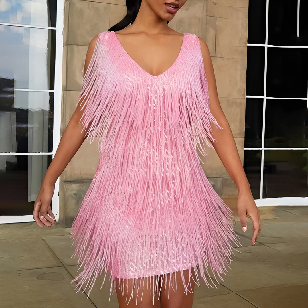 Kathlen - Elegantes Wickelkleid mit V-Ausschnitt für Damen