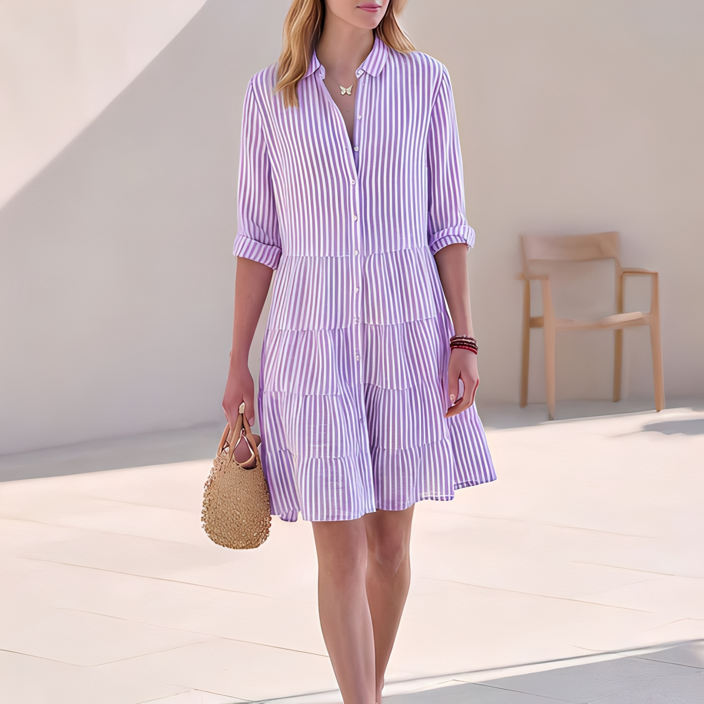 Elijah - Schickes Sommerhemdkleid für Damen