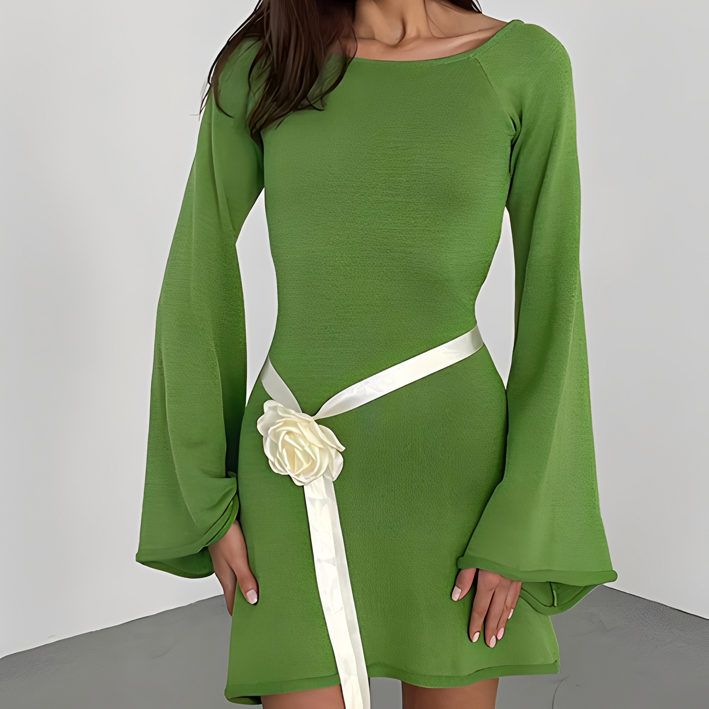 Aryana - Elegantes Sommerkleid mit langen Ärmeln für Damen