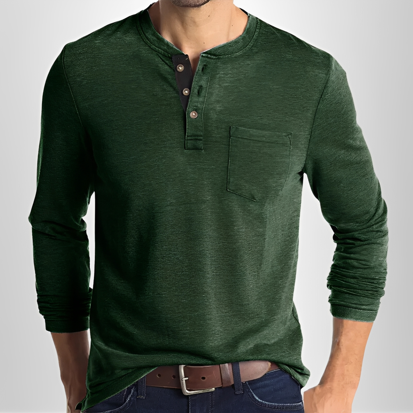 Carmelo - Lässiges Langarm-T-Shirt für Herren