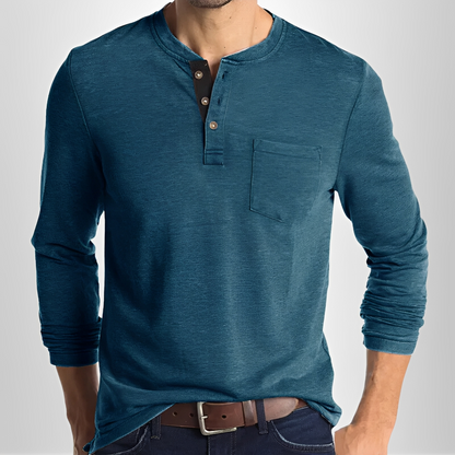 Carmelo - Lässiges Langarm-T-Shirt für Herren