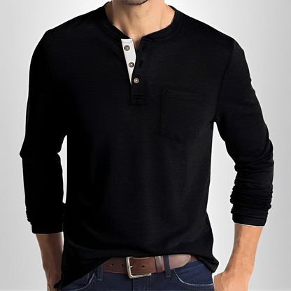 Carmelo - Lässiges Langarm-T-Shirt für Herren