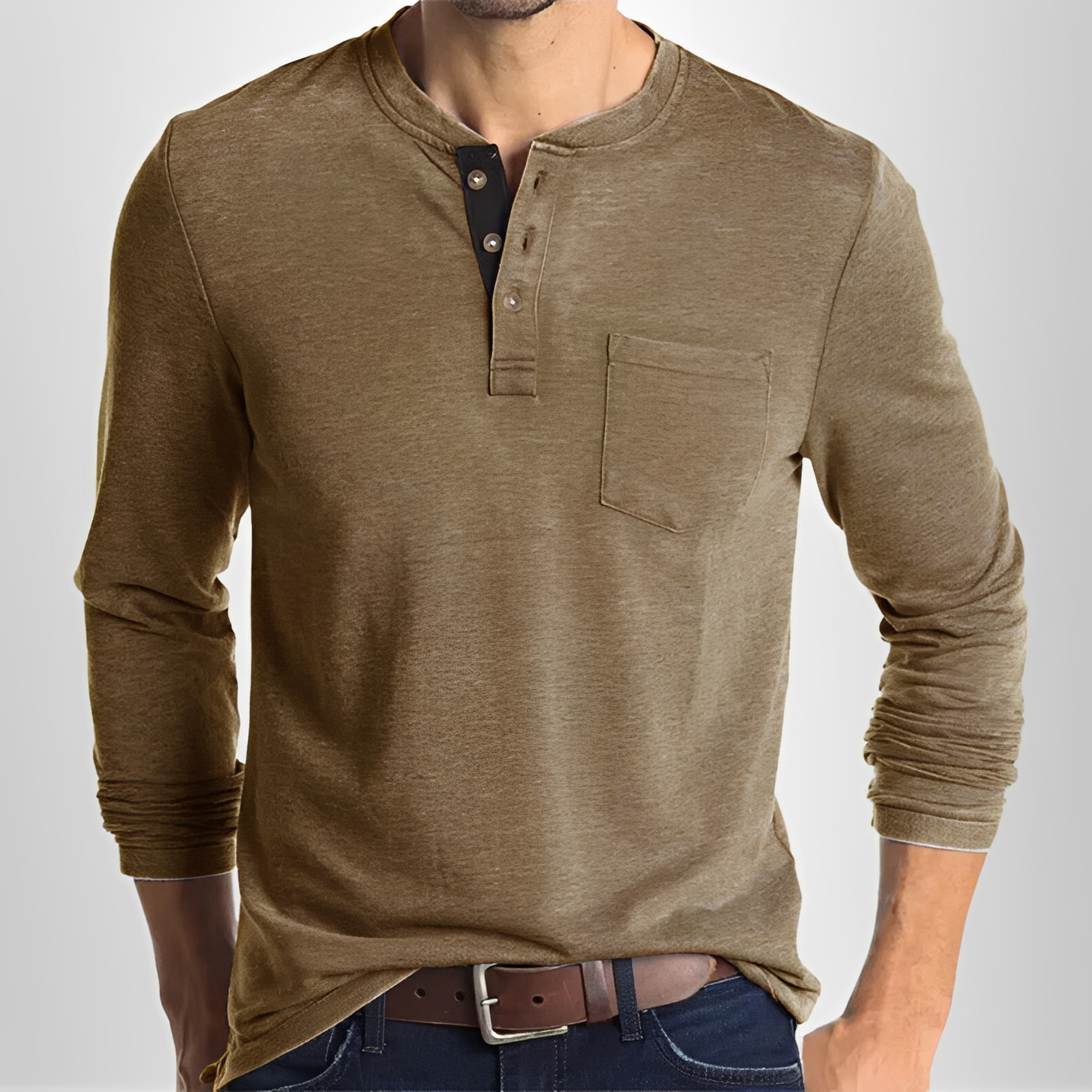 Carmelo - Lässiges Langarm-T-Shirt für Herren