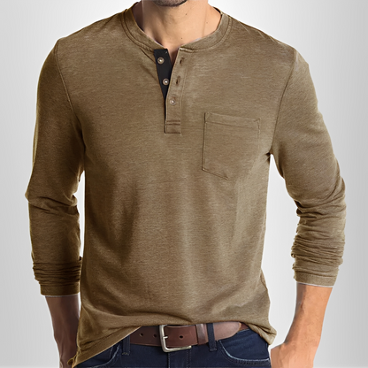 Carmelo - Lässiges Langarm-T-Shirt für Herren