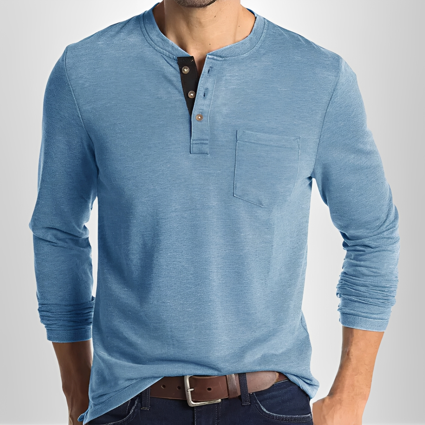 Carmelo - Lässiges Langarm-T-Shirt für Herren