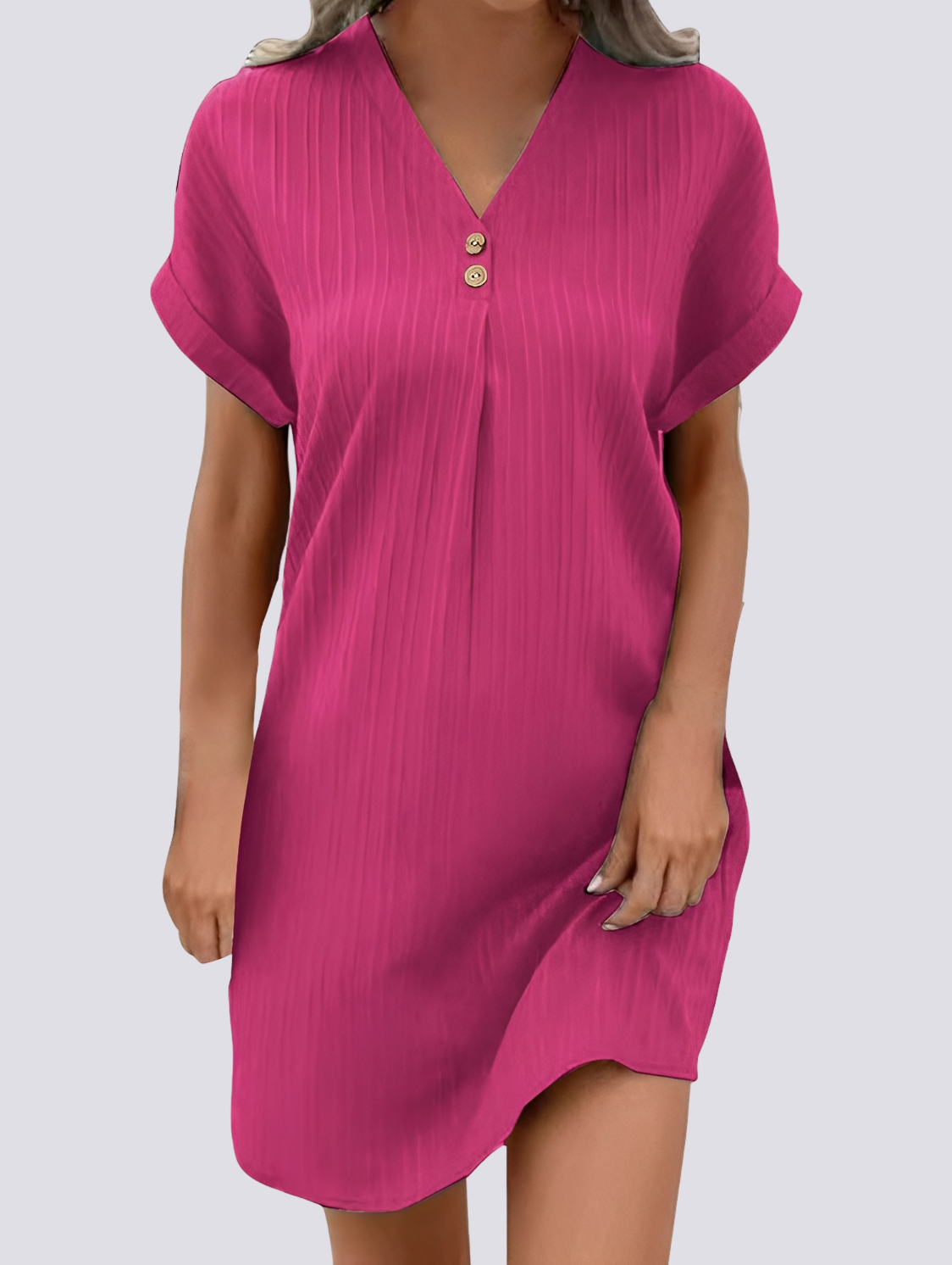 Irene - Elegantes und fließendes Kleid mit V-Ausschnitt für Damen