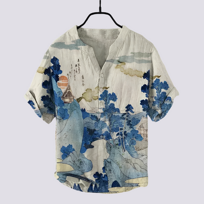 Fiona - Elegantes T-Shirt mit künstlerischem Druck für Damen