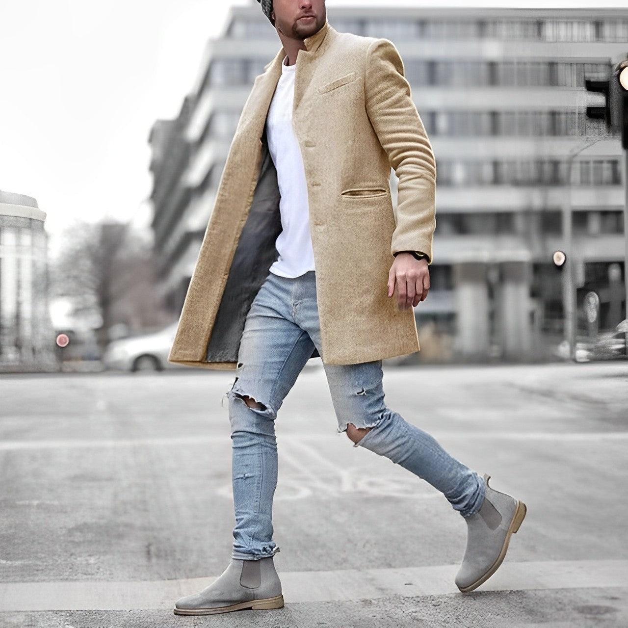 Hardy – Langer Mantel im modernen Stil