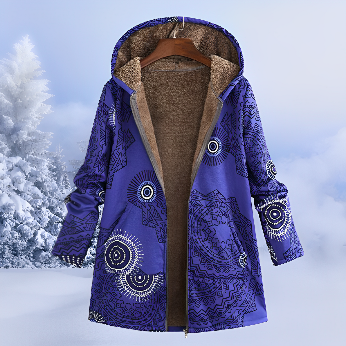 Jasmin - Moderne, warme Kapuzenjacke