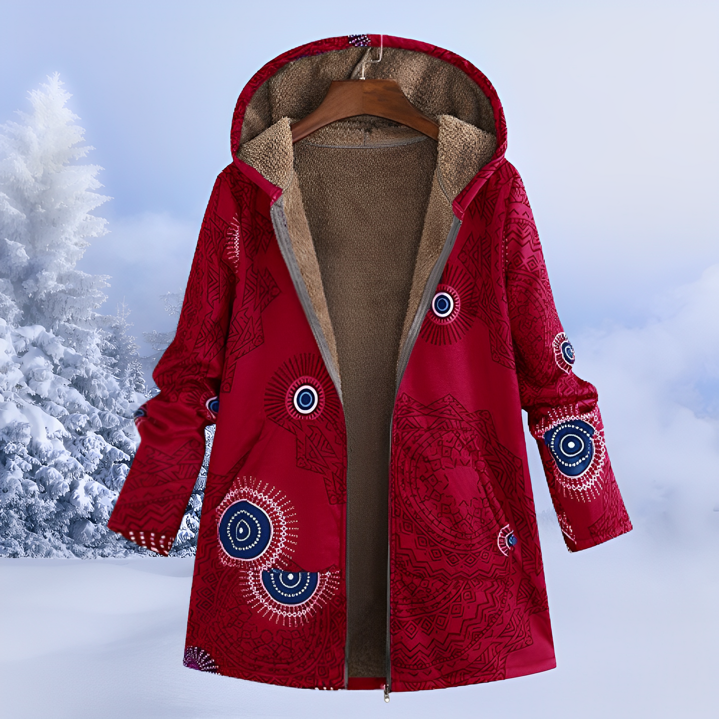 Jasmin - Moderne, warme Kapuzenjacke