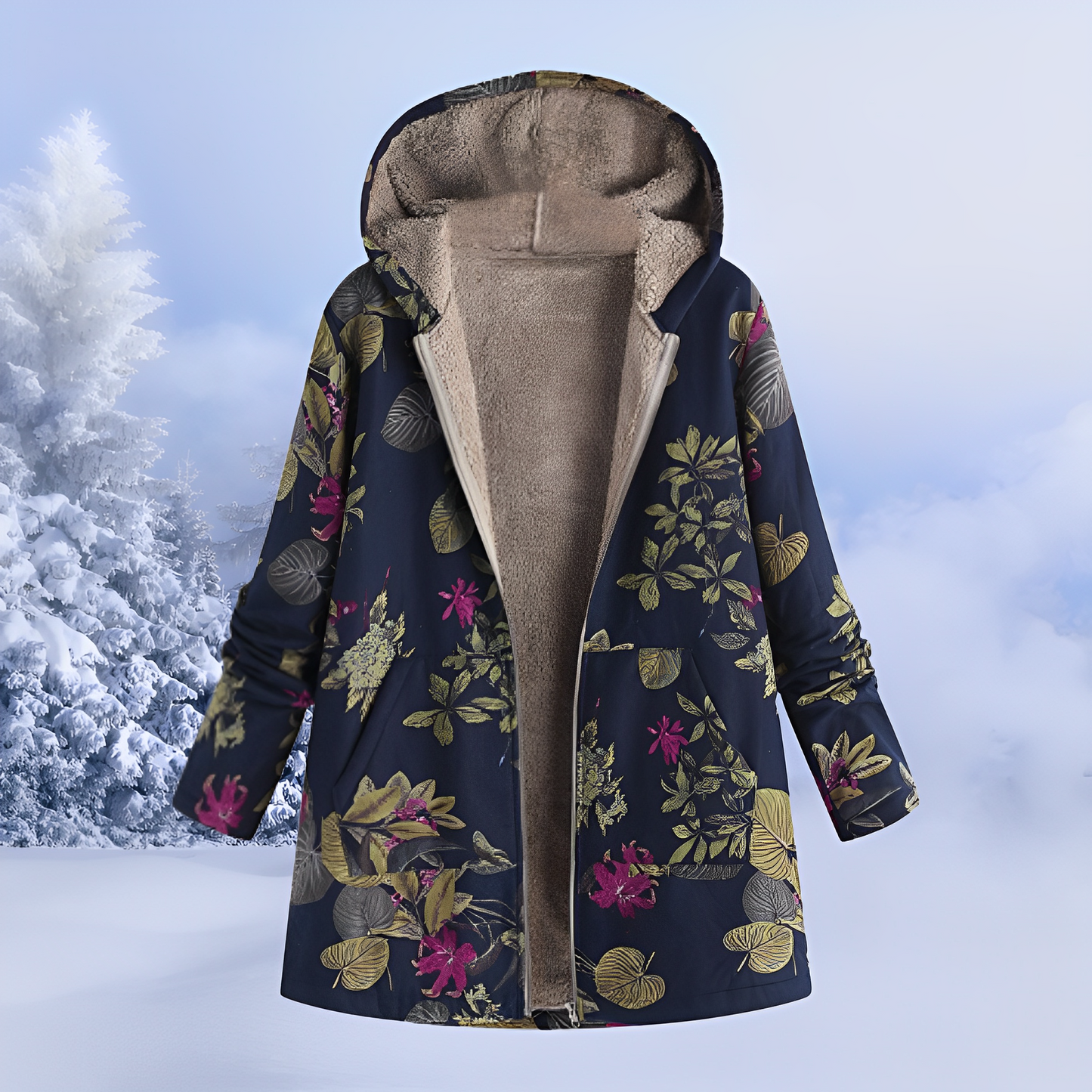 Jasmin - Moderne, warme Kapuzenjacke